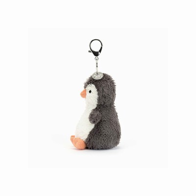 Jellycat Peanut Penguin Bag Charm USA | 42385OFWE